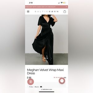 Baltic Born Velvet Wrap Maxi Dress